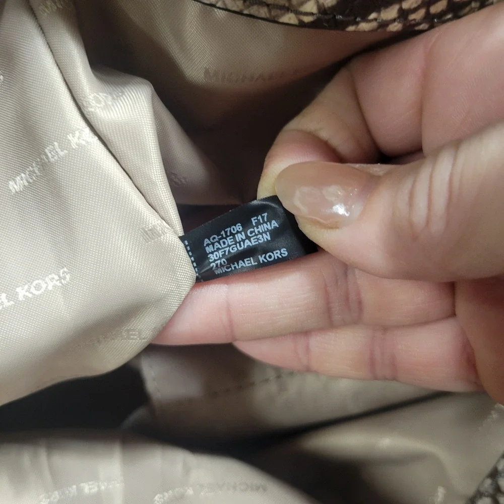Michael Kors Gold Studded Large Hobo with Shoulder Strap Snake Skin‎ Print